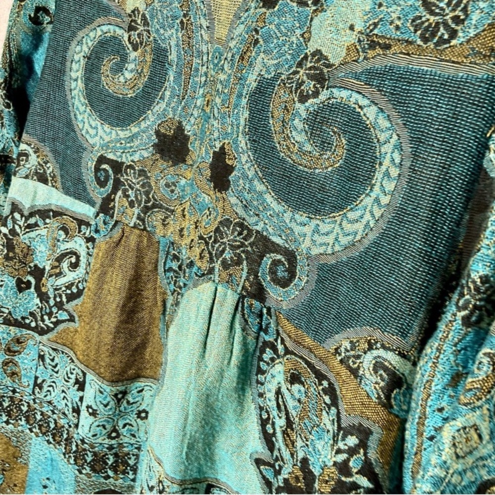 Soft Surroundings Istanbul Kimono Jacket Embroidered Tapestry Size XS - Picture 11 of 12